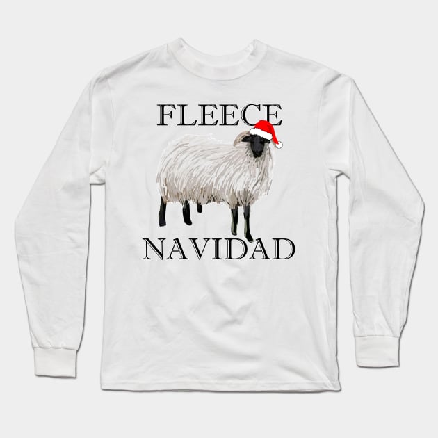 Fleece Navidad Long Sleeve T-Shirt by Sci-Emily